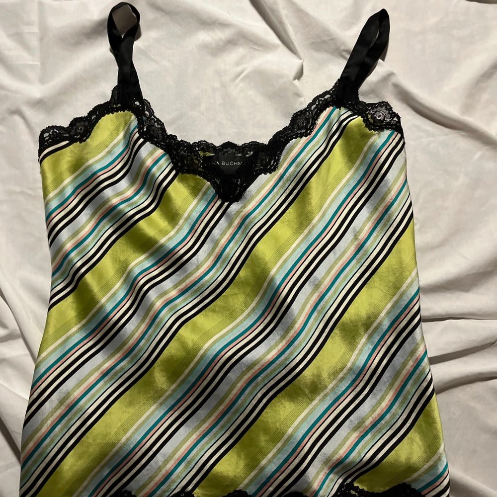 Dana Buchman Striped Tanktop W/ Lace